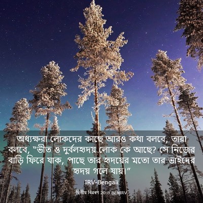 Picture 03 - দ্বিতীয় বিৱৰণ 20:8 BENIRV - অধ্যক্ষরা লোকদের - Bible Verse Picture