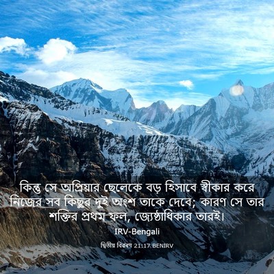Picture 03 - দ্বিতীয় বিৱৰণ 21:17 BENIRV - কিন্তু সে - Bible Verse Picture