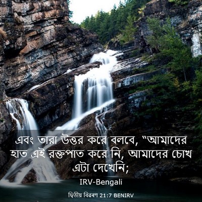 Picture 03 - দ্বিতীয় বিৱৰণ 21:7 BENIRV - এবং তারা উত্তর করে - Bible Verse Picture