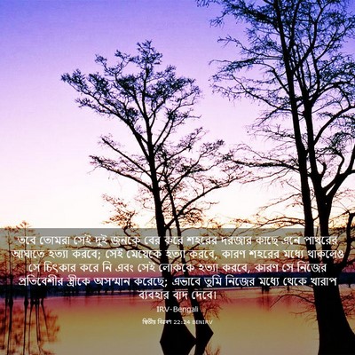 Picture 03 - দ্বিতীয় বিৱৰণ 22:24 BENIRV - তবে তোমরা সেই দুই - Bible Verse Picture