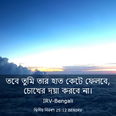 Picture 03 - দ্বিতীয় বিৱৰণ 25:12 BENIRV - তবে তুমি তার হাত - Bible Verse Picture