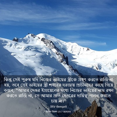 Picture 03 - দ্বিতীয় বিৱৰণ 25:7 BENIRV - কিন্তু সেই পুরুষ - Bible Verse Picture