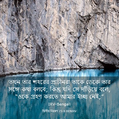 Picture 03 - দ্বিতীয় বিৱৰণ 25:8 BENIRV - তখন তার শহরের - Bible Verse Picture