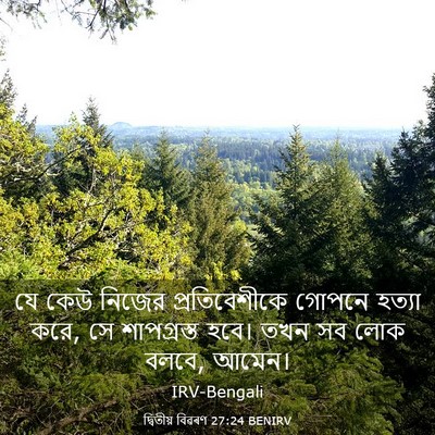 Picture 03 - দ্বিতীয় বিৱৰণ 27:24 BENIRV - যে কেউ নিজের - Bible Verse Picture