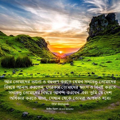 Picture 03 - দ্বিতীয় বিৱৰণ 28:63 BENIRV - আর তোমাদের ভালো ও - Bible Verse Picture