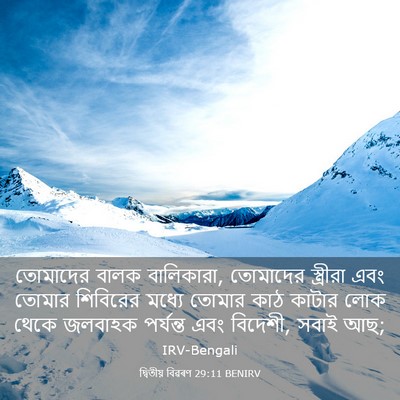 Picture 03 - দ্বিতীয় বিৱৰণ 29:11 BENIRV - তোমাদের বালক - Bible Verse Picture