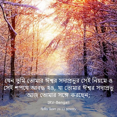 Picture 03 - দ্বিতীয় বিৱৰণ 29:12 BENIRV - যেন তুমি তোমার - Bible Verse Picture