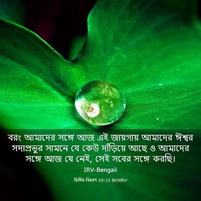 Picture 03 - দ্বিতীয় বিৱৰণ 29:15 BENIRV - বরং আমাদের সঙ্গে - Bible Verse Picture