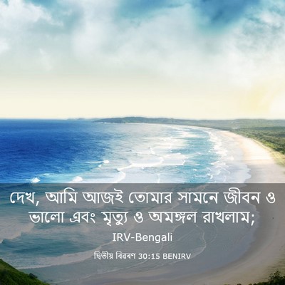 Picture 03 - দ্বিতীয় বিৱৰণ 30:15 BENIRV - দেখ, আমি আজই তোমার - Bible Verse Picture