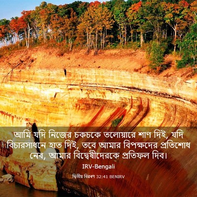 Picture 03 - দ্বিতীয় বিৱৰণ 32:41 BENIRV - আমি যদি নিজের - Bible Verse Picture