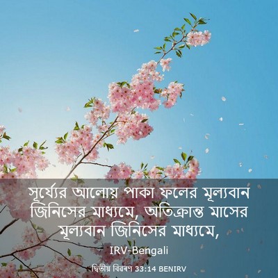 Picture 03 - দ্বিতীয় বিৱৰণ 33:14 BENIRV - সূর্য্যের আলোয় - Bible Verse Picture