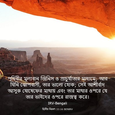 Picture 03 - দ্বিতীয় বিৱৰণ 33:16 BENIRV - পৃথিবীর মূল্যবান - Bible Verse Picture