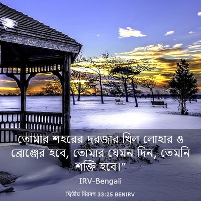 Picture 03 - দ্বিতীয় বিৱৰণ 33:25 BENIRV - তোমার শহরের দরজার - Bible Verse Picture