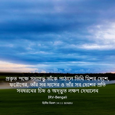 Picture 03 - দ্বিতীয় বিৱৰণ 34:11 BENIRV - প্রকৃত পক্ষে - Bible Verse Picture