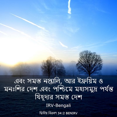 Picture 03 - দ্বিতীয় বিৱৰণ 34:2 BENIRV - এবং সমস্ত নপ্তালি, - Bible Verse Picture