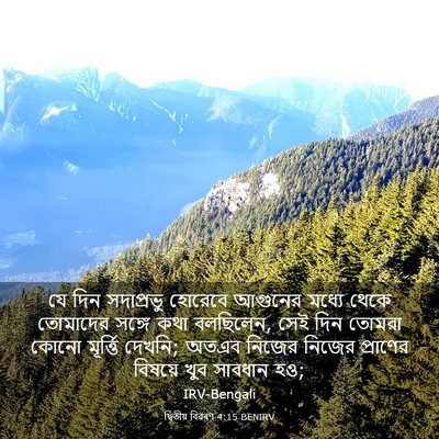 Picture 03 - দ্বিতীয় বিৱৰণ 4:15 BENIRV - যে দিন সদাপ্রভু - Bible Verse Picture