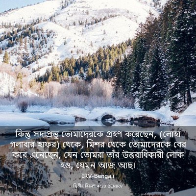 Picture 03 - দ্বিতীয় বিৱৰণ 4:20 BENIRV - কিন্তু সদাপ্রভু - Bible Verse Picture