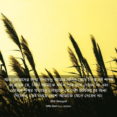 Picture 03 - দ্বিতীয় বিৱৰণ 4:21 BENIRV - আর তোমাদের জন্য - Bible Verse Picture