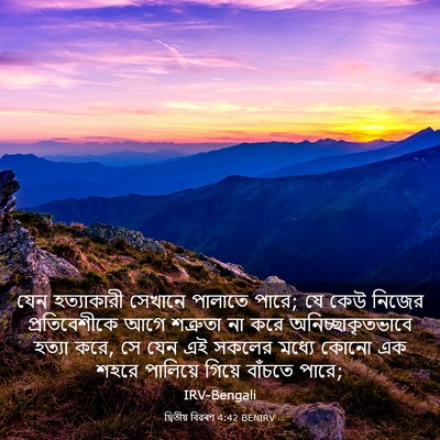 Picture 03 - দ্বিতীয় বিৱৰণ 4:42 BENIRV - যেন হত্যাকারী - Bible Verse Picture
