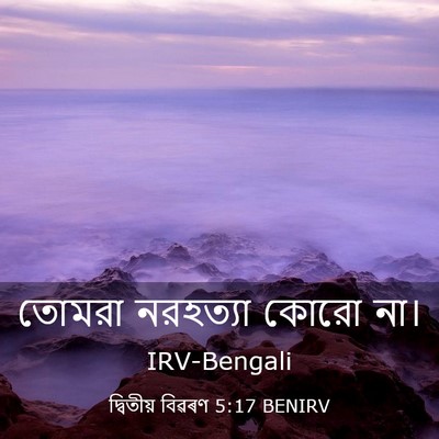 Picture 03 - দ্বিতীয় বিৱৰণ 5:17 BENIRV - তোমরা নরহত্যা - Bible Verse Picture