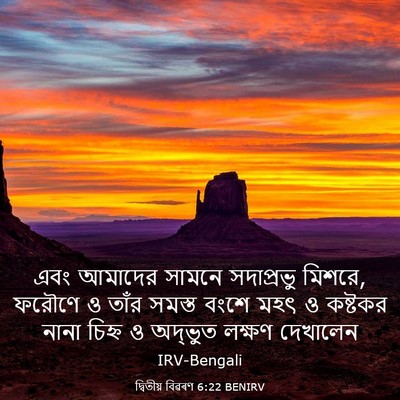 Picture 03 - দ্বিতীয় বিৱৰণ 6:22 BENIRV - এবং আমাদের সামনে - Bible Verse Picture