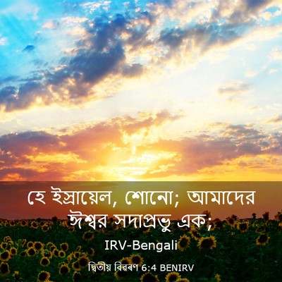 Picture 03 - দ্বিতীয় বিৱৰণ 6:4 BENIRV - হে ইস্রায়েল, শোনো; - Bible Verse Picture