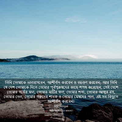 Picture 03 - দ্বিতীয় বিৱৰণ 7:13 BENIRV - তিনি তোমাকে - Bible Verse Picture