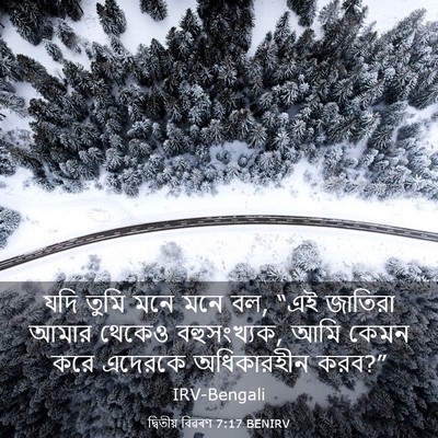 Picture 03 - দ্বিতীয় বিৱৰণ 7:17 BENIRV - যদি তুমি মনে মনে - Bible Verse Picture