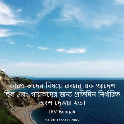 Picture 03 - নহিমিয়া 11:23 BENIRV - কারণ তাদের বিষয়ে - Bible Verse Picture