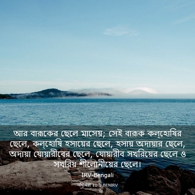 Picture 03 - নহিমিয়া 11:5 BENIRV - আর বারূকের ছেলে - Bible Verse Picture