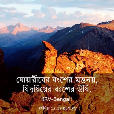 Picture 03 - নহিমিয়া 12:19 BENIRV - যোয়ারীবের বংশের - Bible Verse Picture