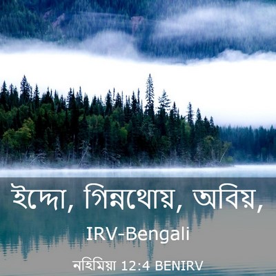 Picture 03 - নহিমিয়া 12:4 BENIRV - ইদ্দো, গিন্নথোয়, - Bible Verse Picture