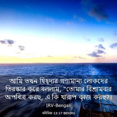 Picture 03 - নহিমিয়া 13:17 BENIRV - আমি তখন যিহূদার - Bible Verse Picture