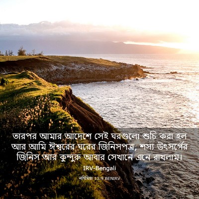 Picture 03 - নহিমিয়া 13:9 BENIRV - তারপর আমার আদেশে - Bible Verse Picture
