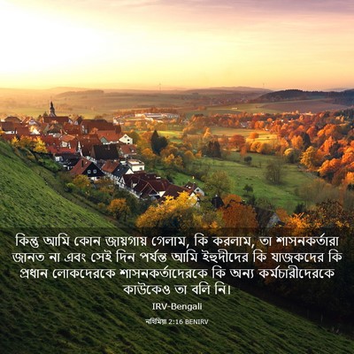 Picture 03 - নহিমিয়া 2:16 BENIRV - কিন্তু আমি কোন - Bible Verse Picture