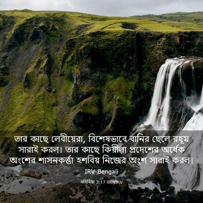 Picture 03 - নহিমিয়া 3:17 BENIRV - তার কাছে - Bible Verse Picture