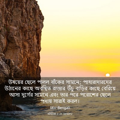 Picture 03 - নহিমিয়া 3:25 BENIRV - উষয়ের ছেলে পালল - Bible Verse Picture