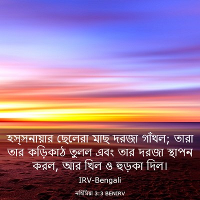 Picture 03 - নহিমিয়া 3:3 BENIRV - হস্‌সনায়ার - Bible Verse Picture