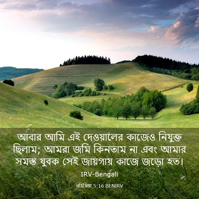 Picture 03 - নহিমিয়া 5:16 BENIRV - আবার আমি এই - Bible Verse Picture