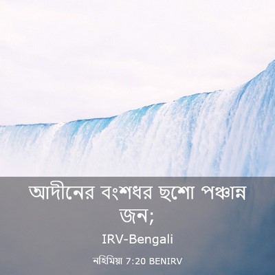 Picture 03 - নহিমিয়া 7:20 BENIRV - আদীনের বংশধর ছশো - Bible Verse Picture