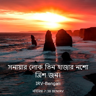 Picture 03 - নহিমিয়া 7:38 BENIRV - সনায়ার লোক তিন - Bible Verse Picture