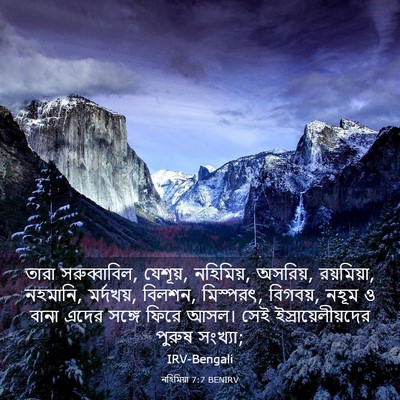 Picture 03 - নহিমিয়া 7:7 BENIRV - তারা সরুব্বাবিল, - Bible Verse Picture