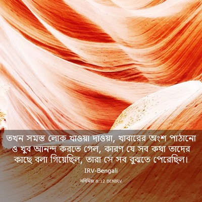 Picture 03 - নহিমিয়া 8:12 BENIRV - তখন সমস্ত লোক - Bible Verse Picture