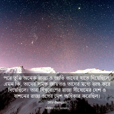 Picture 03 - নহিমিয়া 9:22 BENIRV - পরে তুমি অনেক - Bible Verse Picture