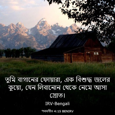 Picture 03 - পৰমগীত 4:15 BENIRV - তুমি বাগানের - Bible Verse Picture