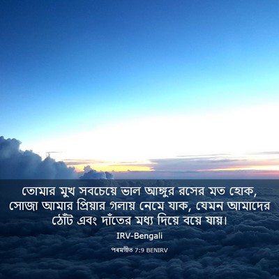 Picture 03 - পৰমগীত 7:9 BENIRV - তোমার মুখ সবচেয়ে - Bible Verse Picture