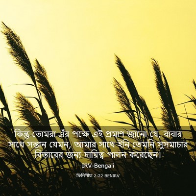 Picture 03 - ফিলিপীয়া 2:22 BENIRV - কিন্তু তোমরা এঁর - Bible Verse Picture