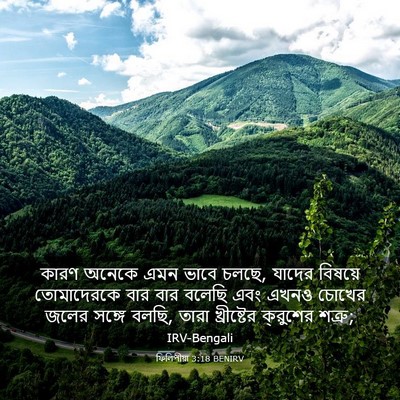 Picture 03 - ফিলিপীয়া 3:18 BENIRV - কারণ অনেকে এমন - Bible Verse Picture