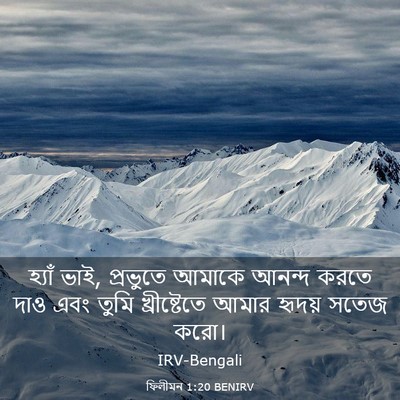Picture 03 - ফিলীমন 1:20 BENIRV - হ্যাঁ ভাই, প্রভুতে - Bible Verse Picture