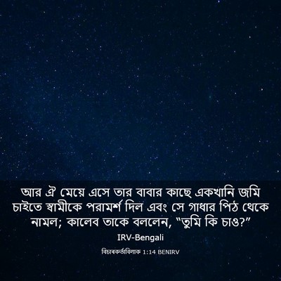 Picture 03 - বিচাৰকর্তাবিলাক 1:14 BENIRV - আর ঐ মেয়ে এসে তার - Bible Verse Picture